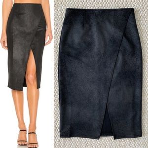 Free People faux leather slit Pencil midi Skirt